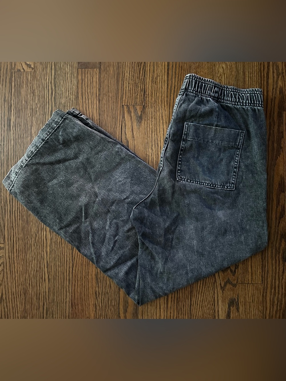 GAP High Rise Wide Leg Utility Denim Pants Gray Wash Medium - Picture 5 of 10